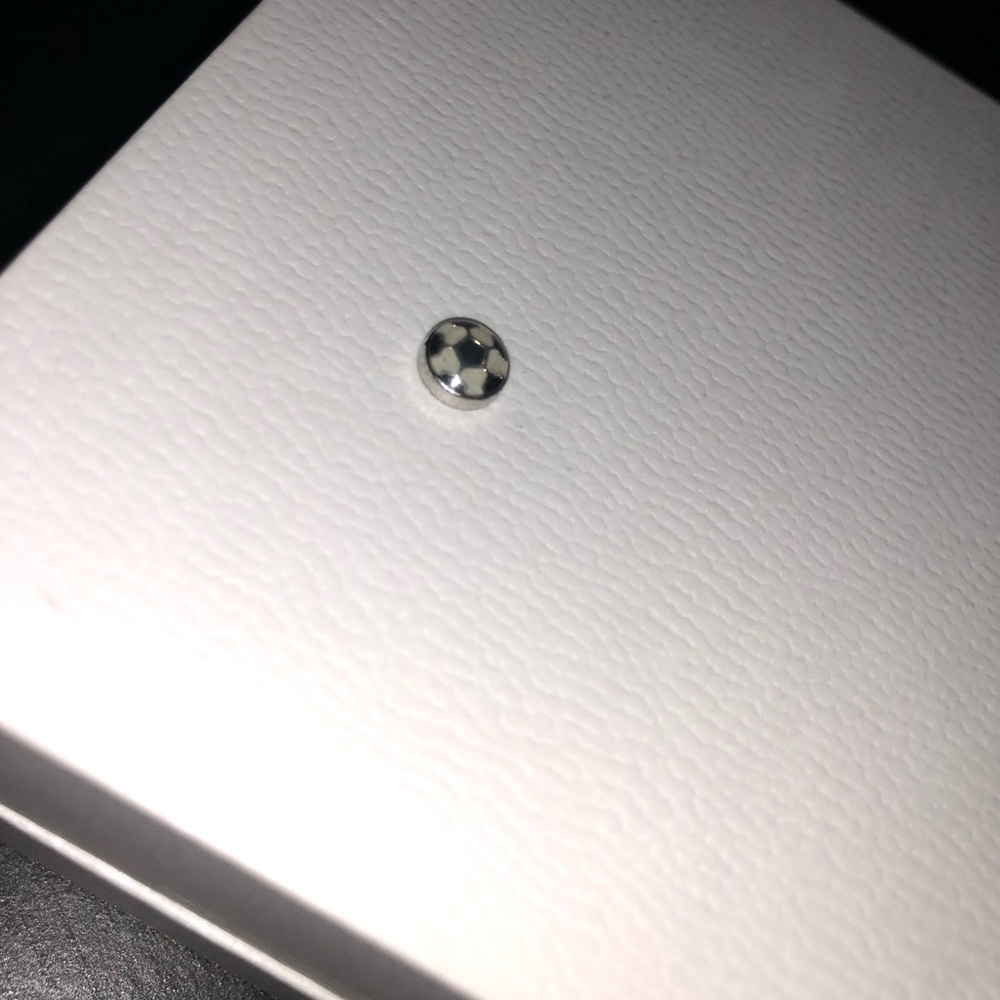 Origami Owl soccer ball necklace charm